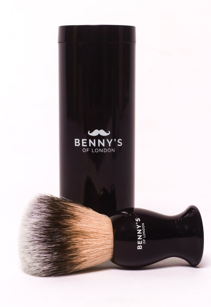 TRAVEL SHAVING BRUSH with TRAVEL CASE - Benny's of London - bennys of london